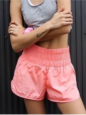 FP Movement by Free People Coral-Pink High-Rise Athletic Shorts